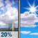 Monday: A slight chance of showers and thunderstorms before 7am. Mostly sunny, with a high near 89. Heat index values as high as 101. Southwest wind around 7 mph. Chance of precipitation is 20%. New rainfall amounts between a tenth and quarter of an inch possible. Monday: Slight Chance Showers And Thunderstorms then Mostly Sunny