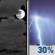 Tonight: A slight chance of showers and thunderstorms between 1am and 3am, then a chance of showers and thunderstorms. Mostly cloudy, with a low around 58. East northeast wind around 10 mph, with gusts as high as 20 mph. Chance of precipitation is 30%. New rainfall amounts less than a tenth of an inch possible. Tonight: Mostly Cloudy then Slight Chance Showers And Thunderstorms