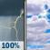 Saturday: Showers And Thunderstorms then Mostly Cloudy