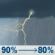 Sunday: Showers and thunderstorms before 4pm, then a chance of showers and thunderstorms. Cloudy, with a high near 75. Northeast wind 5 to 12 mph, with gusts as high as 21 mph. Chance of precipitation is 90%. New rainfall amounts between a half and three quarters of an inch possible. Sunday: Showers And Thunderstorms